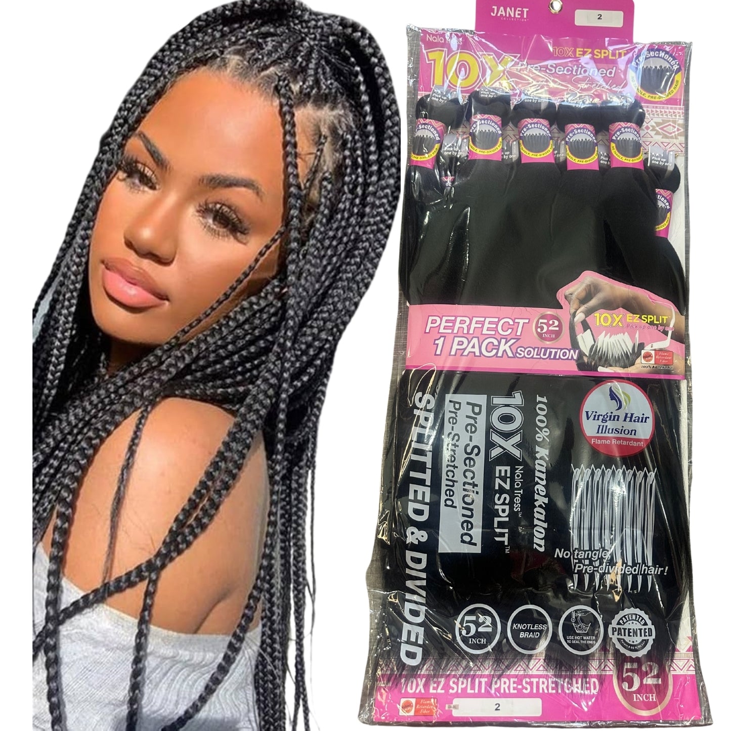 10 PACK DE KANEKALON PRE DIVIDIDO ez split