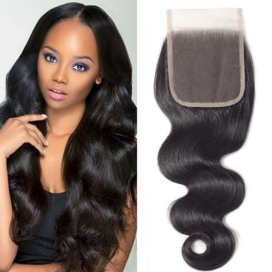 Cierre Ondulado 4x4 de Cabello Humano Natural – Textura Ondulado