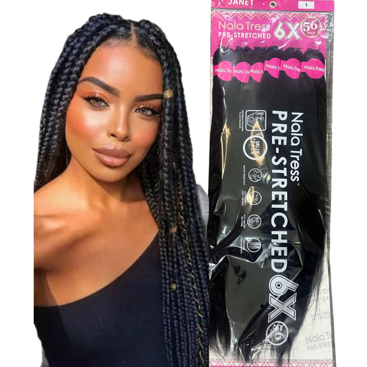 Nala Tress 6X Pre-Stretched Braid 56” – Kanekalon Para Trenzas Profesional