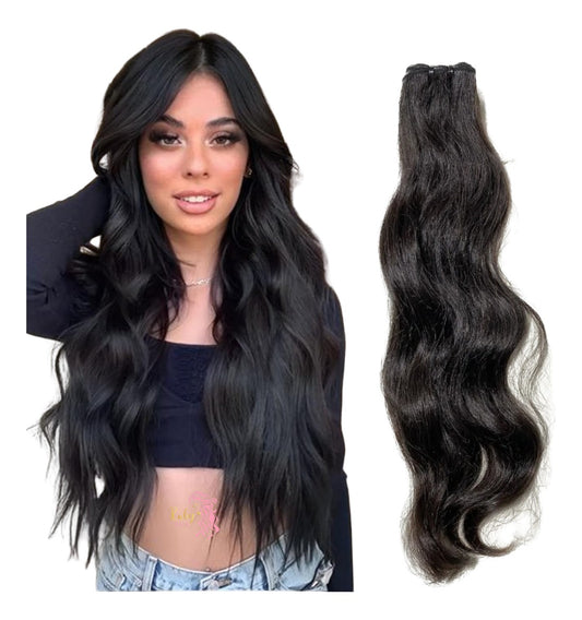 Extensiones Ruby Hair en Cortina 100% naturales – Pelo Ondulado Natural Castaño Oscuro